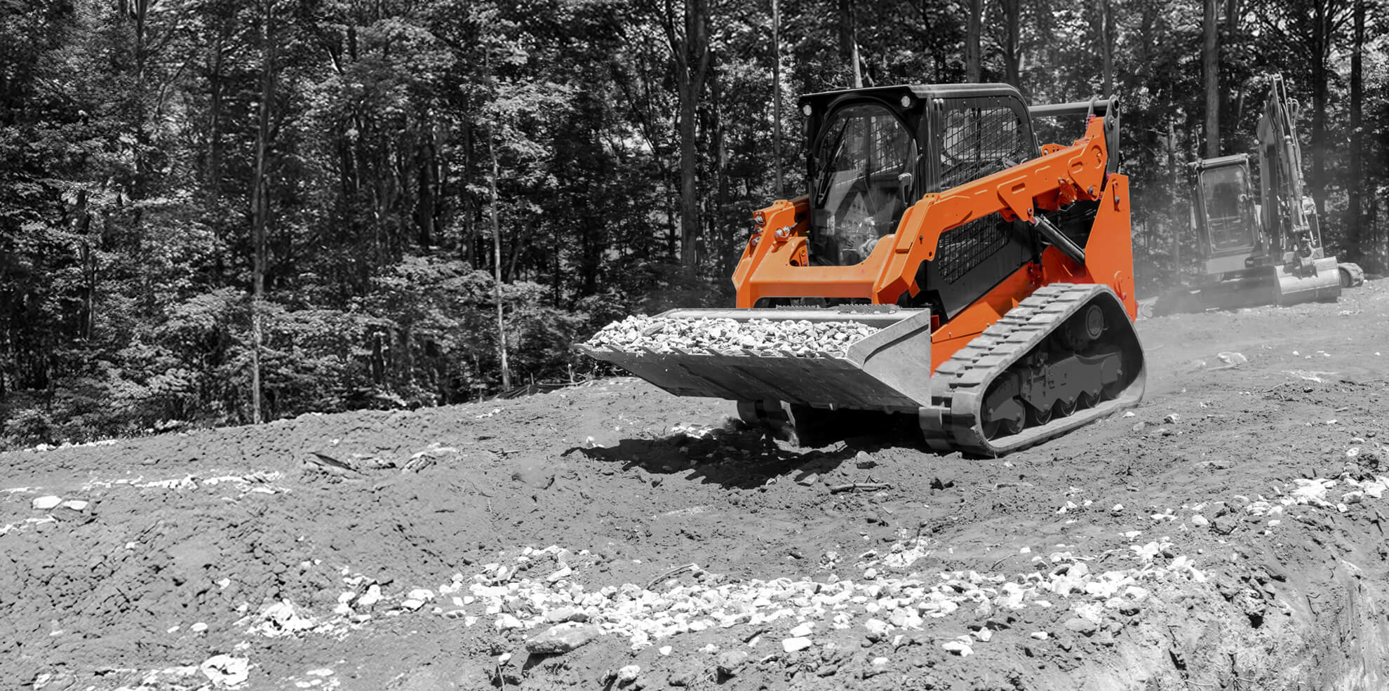 Skid Steer Loader with Bucket Attachment